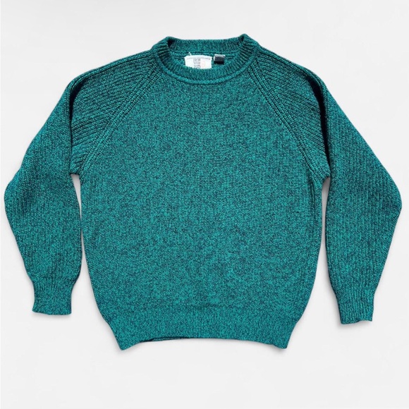 Iron Wood Trading Company Teal Black Boxy Sweater - Picture 1 of 4